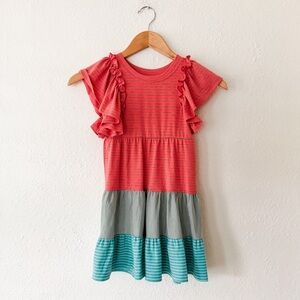 Bonnie Jean Girl Pink & Blue Casual Dress